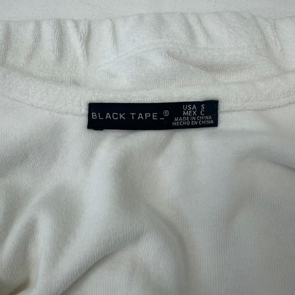 Black Tape Swim suit cover cropped tank top 2piece bundle Pink and White size S - Picture 8 of 13